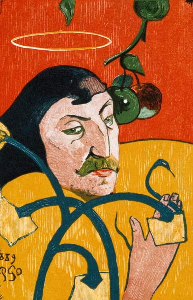 Selbstbildnis mit Heiligenschein von Paul Gauguin