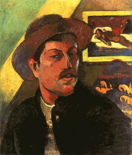 Selbstbildnis mit Hut von Paul Gauguin