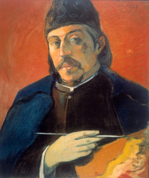 Selbstporträt mit Palette von Paul Gauguin
