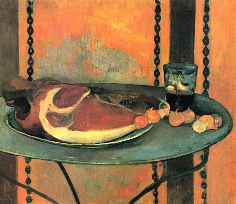 Stilleben mit Schinken von Paul Gauguin