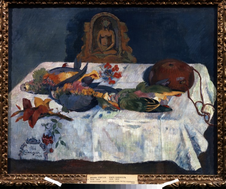 Stilleben mit Papageien von Paul Gauguin