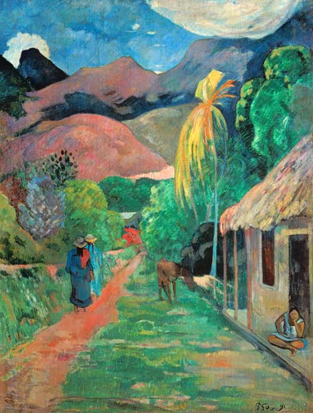 Strasse auf Tahiti von Paul Gauguin