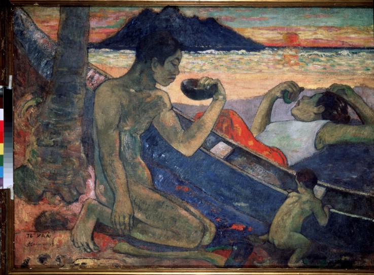 Te Vaa (Das Kanu) von Paul Gauguin