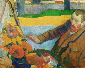 Van Gogh, Sonnenblumen malend 1888