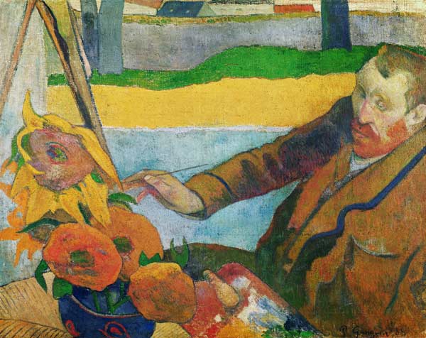 Van Gogh, Sonnenblumen malend von Paul Gauguin