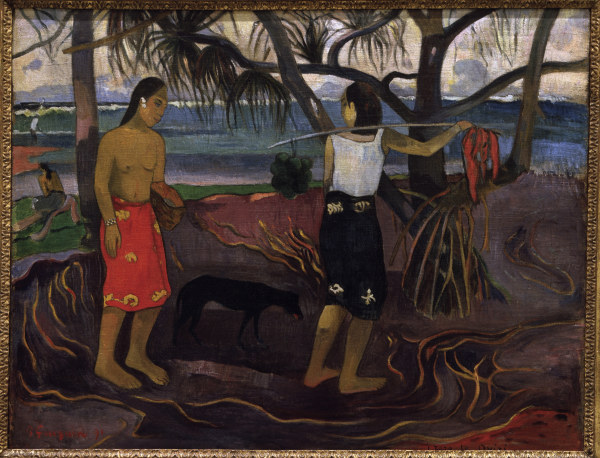 Unter den Padanusbäumen von Paul Gauguin