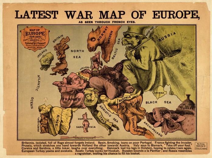 Neueste Karte von Europa (Nach Pariser Original) von Paul Hadol