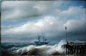 Rough Sea in Stormy Weather 1846