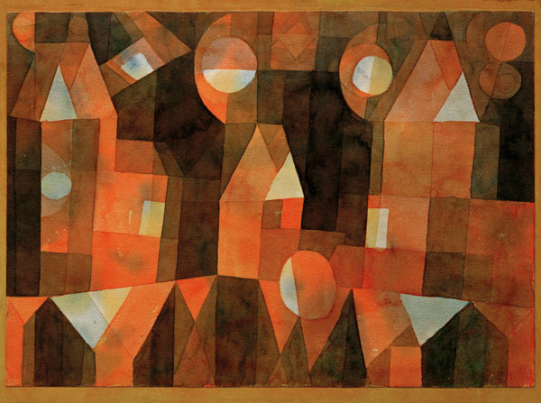 Haeuser an der Bruecke (Drei Haeuser an von Paul Klee