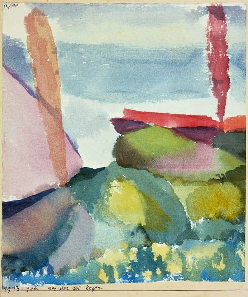 Seeufer bei Regen von Paul Klee