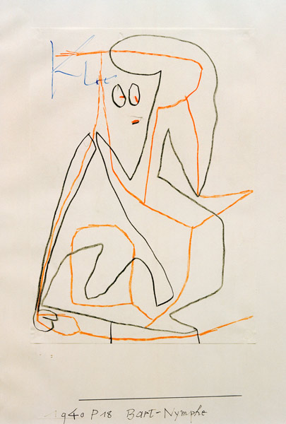 Bart-Nymphe, 1940, 218 (P 18). von Paul Klee