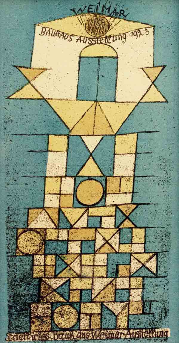 Die erhabene Seite, Weimar Bauhaus-Ausstellung 1923 von Paul Klee