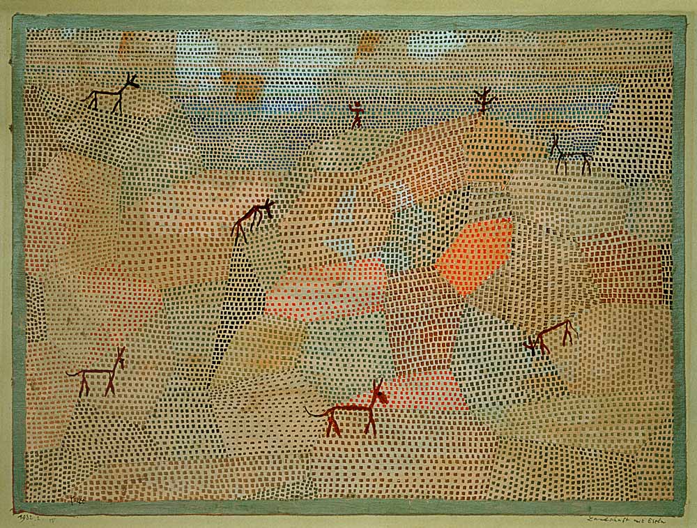 Landschaft mit Eseln von Paul Klee