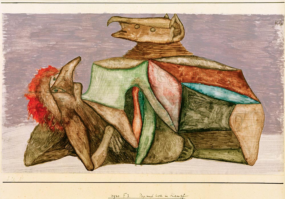 Pop und Lok im Kampf, 1930, 227 (F 7). von Paul Klee