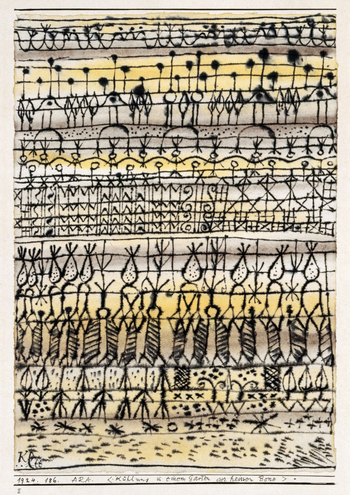 Abkühlung in einem Heißzonengarten 1924 von Paul Klee