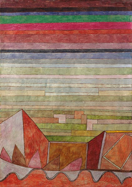 Blick in das Fruchtland. von Paul Klee