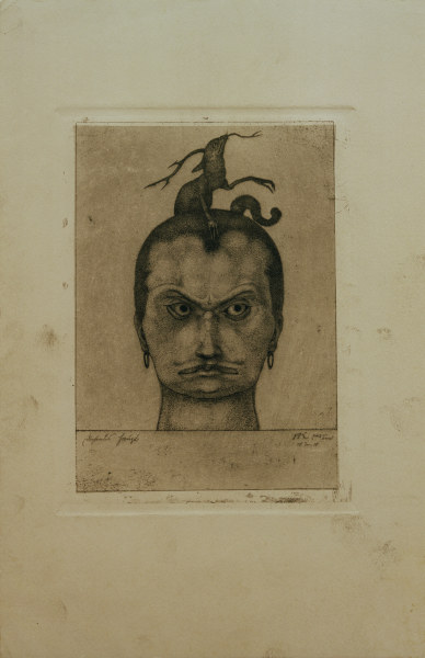 Drohendes Haupt, 1905, 37. von Paul Klee