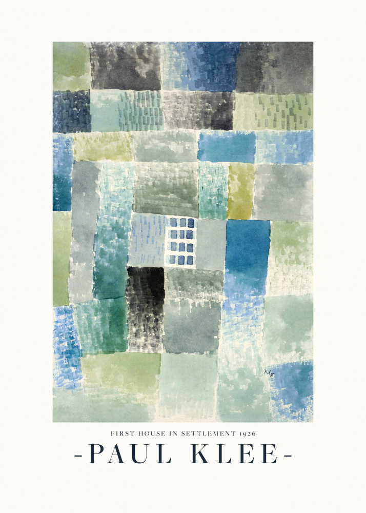 Erstes Haus in einer Siedlung 1926 von Paul Klee