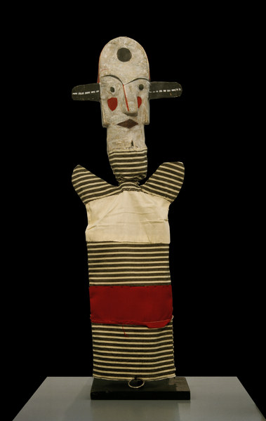 Handpuppe, Kopf: Pappmache, Gewand: von Paul Klee