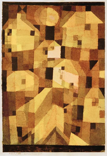 Herbstlicher Ort (Ansteigende Haeuser) von Paul Klee