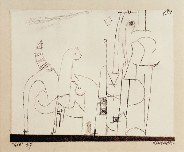 Katzen, 1915. von Paul Klee