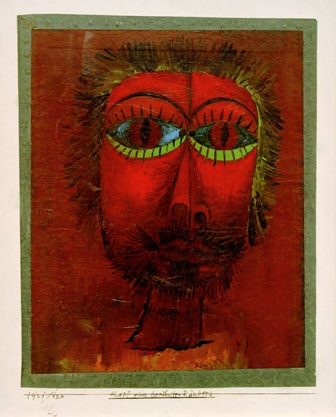 Kopf eines beruehmten Raeubers, von Paul Klee
