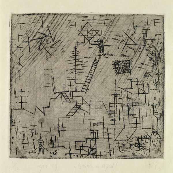 The Magician in April, 1928 (etching on zinc)  von Paul Klee