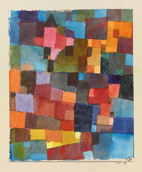 Raumarchitekturen (auf kalt-warm) von Paul Klee