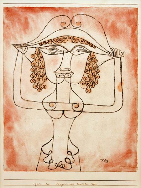 Saengerin der komischen Oper, 1923.118. von Paul Klee