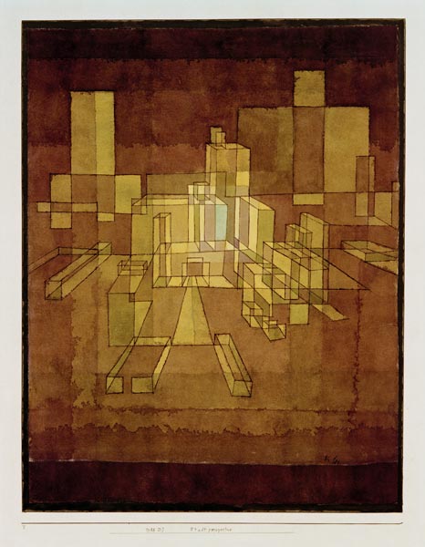 Stadtperspective, 1928, 137 (D 7). von Paul Klee