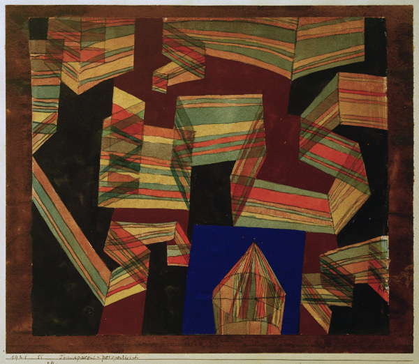 Transparent-perspectivisch, 1921, 55. von Paul Klee