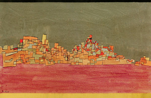 Zweihuegel Stadt von Paul Klee