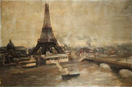The Construction of the Eiffel Tower von Paul Louis Delance