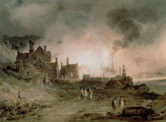 Bedlam Furnace, Madeley Dale, Shropshire, 1803 von Paul Sandby Munn
