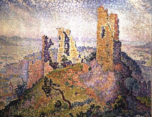 Landscape with a ruined castle von Paul Signac