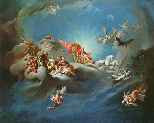 The Apotheosis of the Emperor Charles VI (1685-1740) in the guise of Apollo von Paul Troger