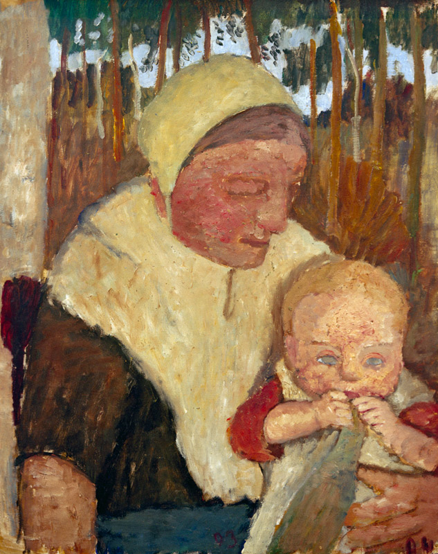 Bäuerin mit Kind von Paula Modersohn-Becker
