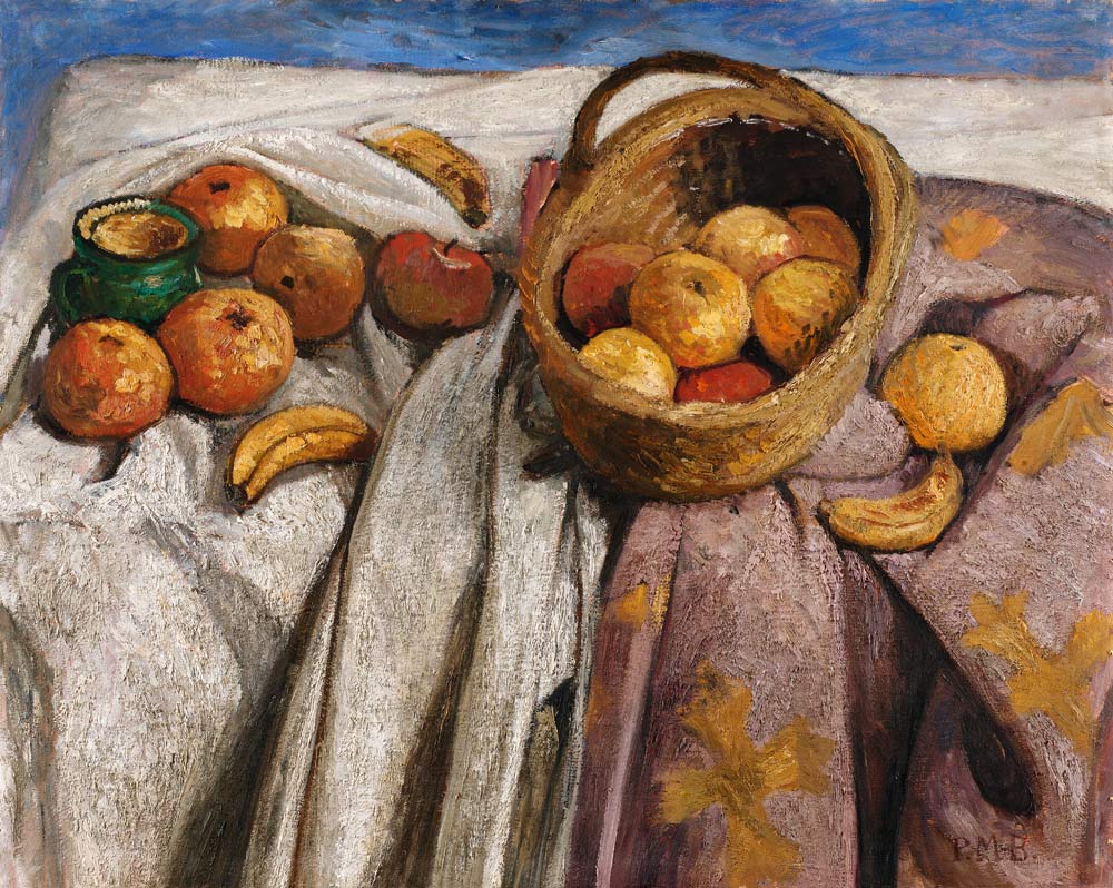 Stillleben mit Äpfeln und Bananen von Paula Modersohn-Becker