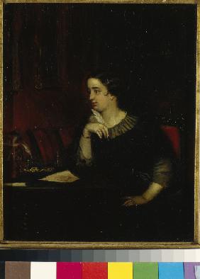 Porträt der Dichterin Gräfin Jewdokija Rostoptschina (1811-1858) 1850