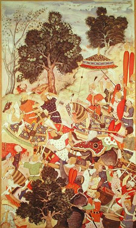 The Capture of Bakadur Khan von Persian School