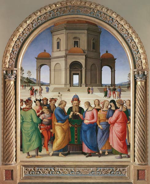 Die mystische Vermählung der hl. Jungfrau Um 1500. von Perugino (eigentl. Pierto di Cristoforo Vanucci)