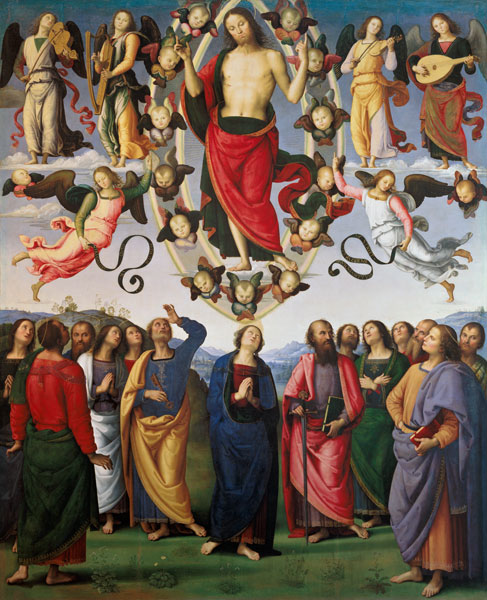 Die Himmelfahrt Christi. von Perugino (eigentl. Pierto di Cristoforo Vanucci)