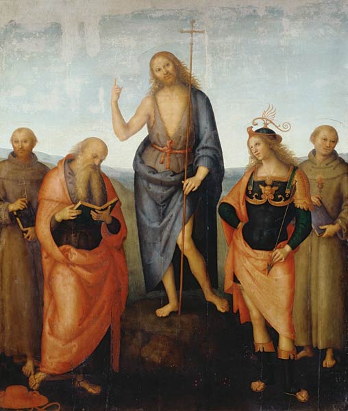 Perugino / John the Baptist / Paint. von Perugino (eigentl. Pierto di Cristoforo Vanucci)