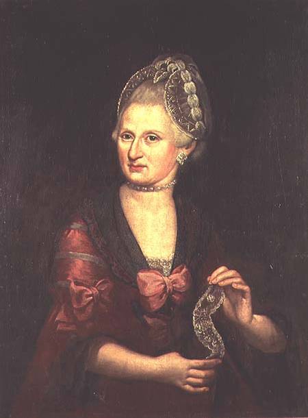 Anna Maria Mozart, nee Pertl, mother of Wolfgang Amadeus Mozart von Peter Anton Lorenzoni