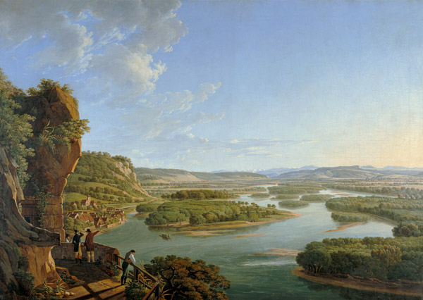 Blick vom Isteiner Klotz Rheinaufwärts gegen Basel von Peter Birmann