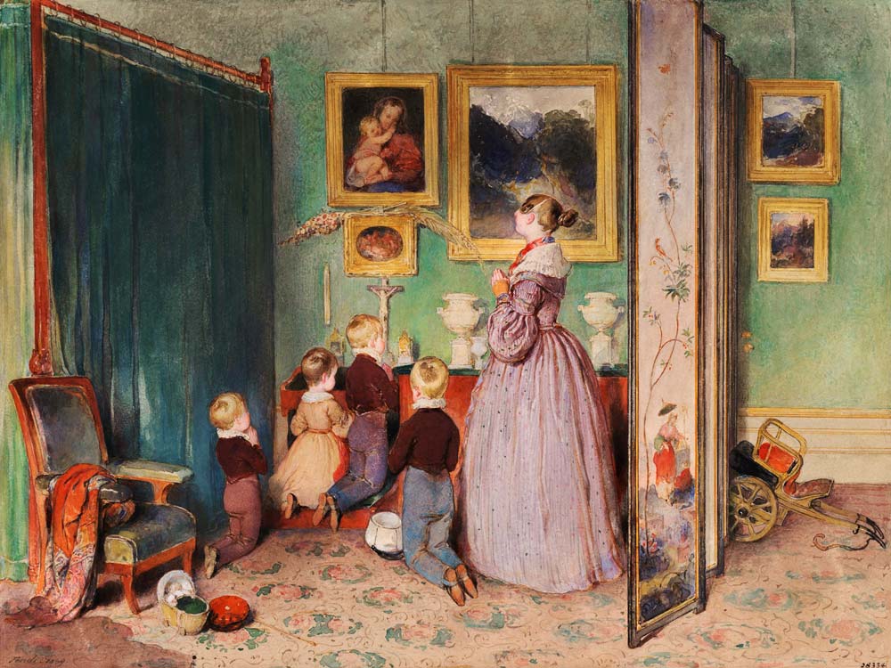 Das Abendgebet (Erzherzogin Sophie mit ihren Kindern) von Peter Fendi