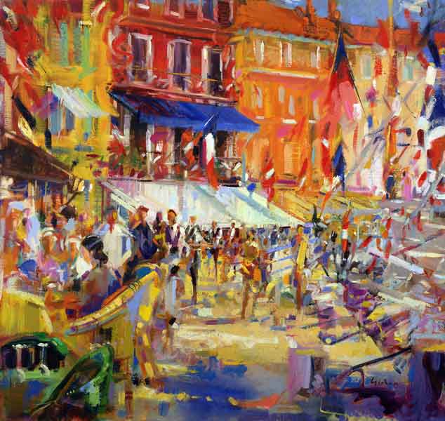 Port Promenade, Saint-Tropez (oil on canvas)  von Peter  Graham