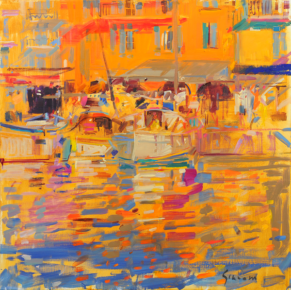 Boats in Harbour, Saint-Tropez von Peter  Graham