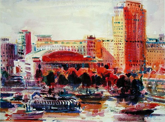 The South Bank, 2002 (w/c on paper)  von Peter  Graham