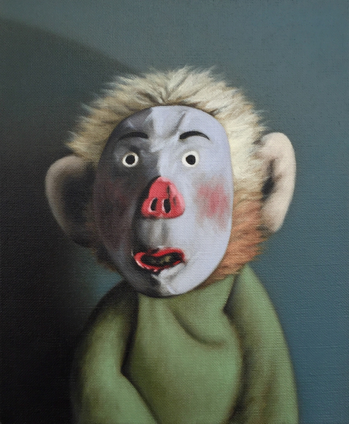 Monkey in Pig Mask von Peter Jones